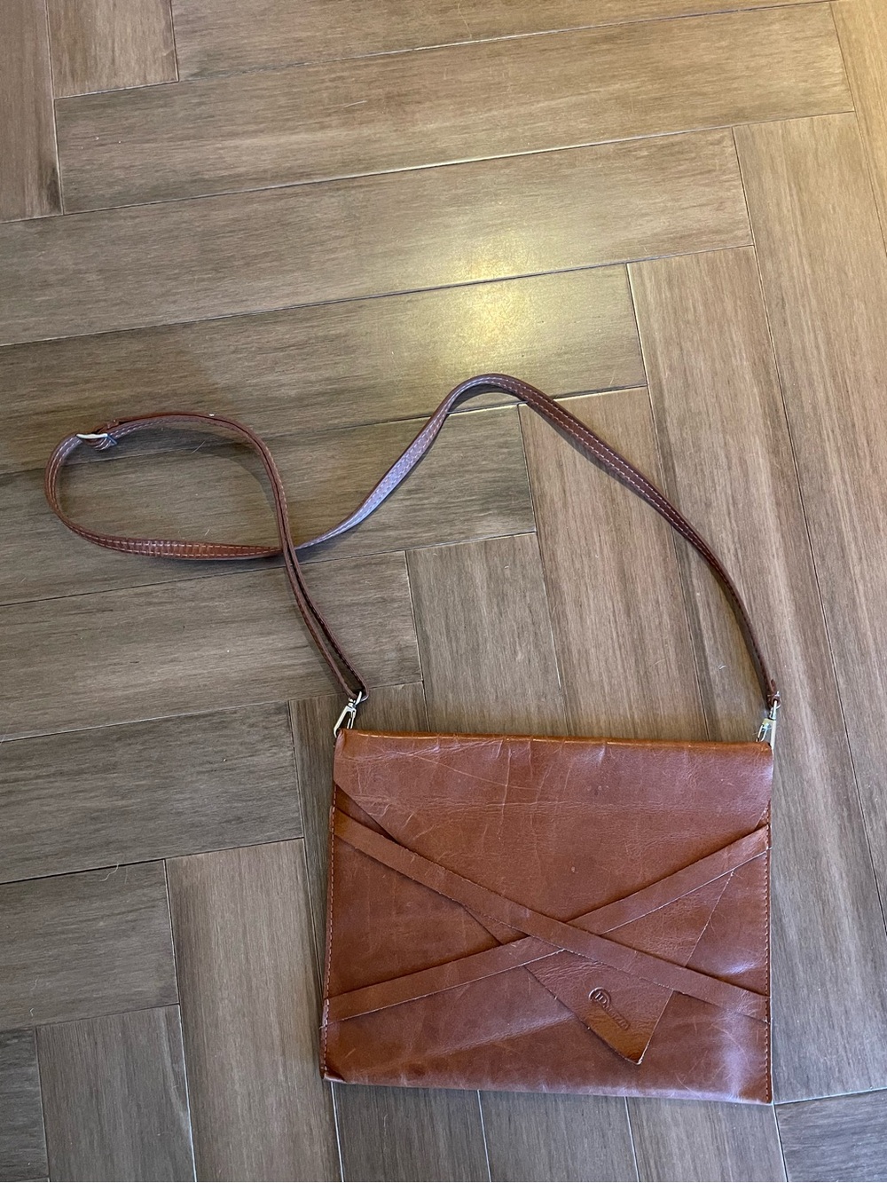 Leather Envelope Crossbody Bag